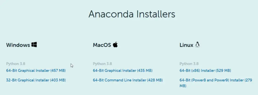 download anaconda for windows