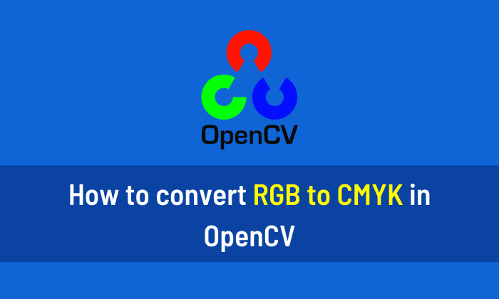 How to convert RGB to CMYK in OpenCV