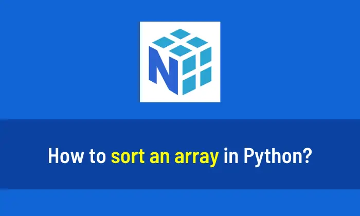 How to sort an array in Python