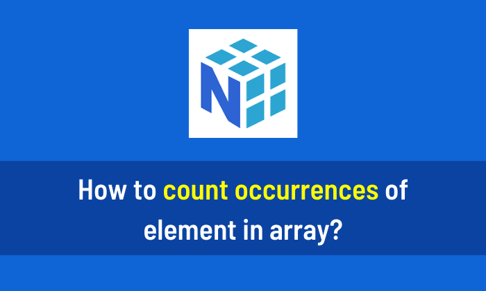 How to count occurrences of element in array