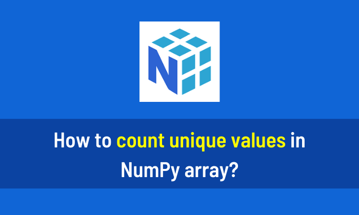 How to count unique values in NumPy array