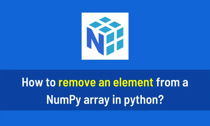 How to remove an element from a NumPy array in Python
