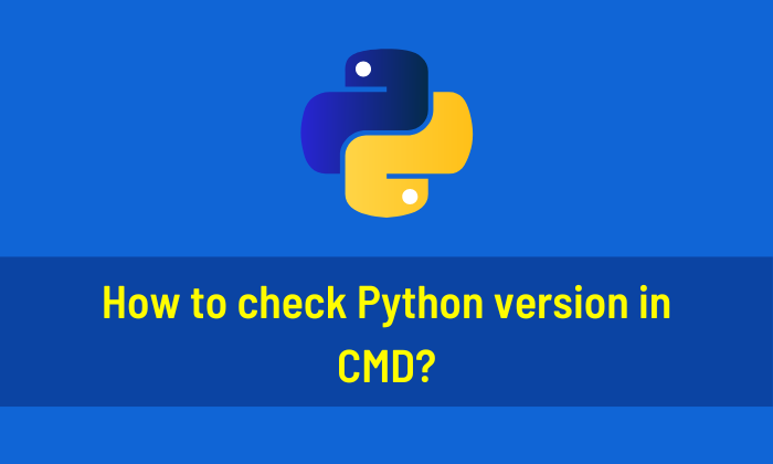 How to check Python version in CMD