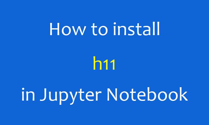 How to install h11 in Jupyter Notebook