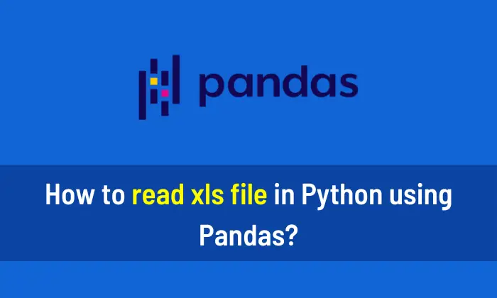 How to read xls file in Python using Pandas
