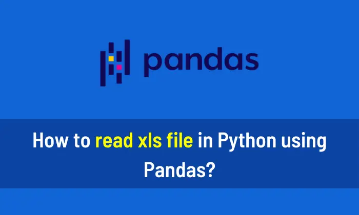 read xls file in python using pandas