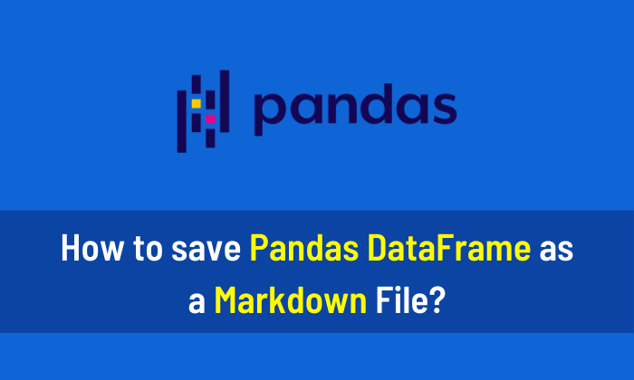 How to save Pandas DataFrame as a markdown file
