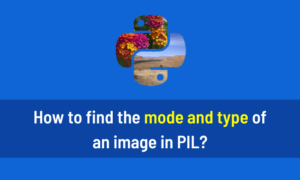 How to find the mode and type of an image in PIL