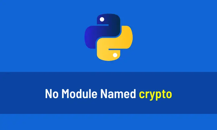 No module named crypto