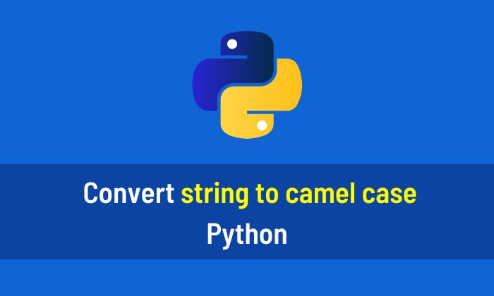 Convert string to camel case Python